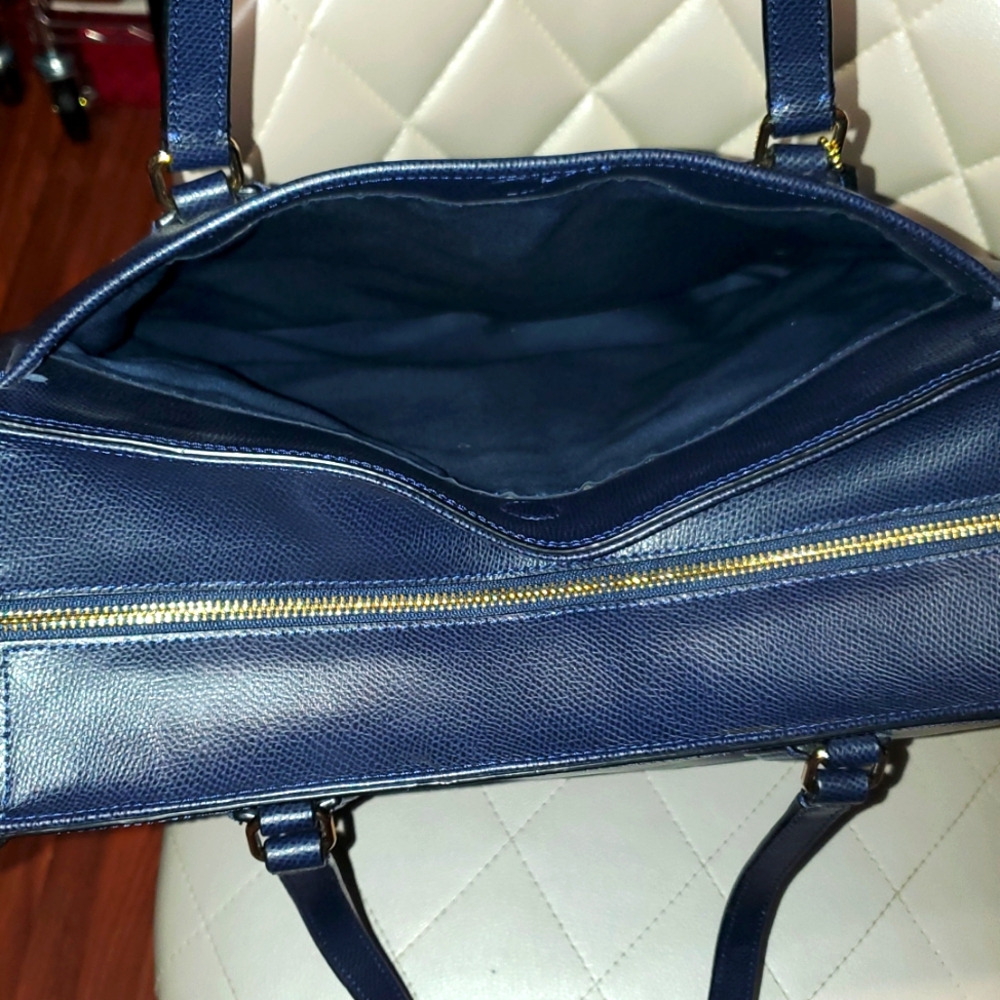 Coach Dark Blue Leather Baby Tote Bag💙 - Picture 9 of 16